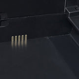 Garden Storage Cabinet with 2 Shelves Black - Rear View