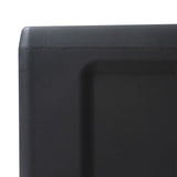 Garden Storage Cabinet with 2 Shelves Black - Close-Up Angle