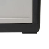 Garden Storage Cabinet with 2 Shelves Black and Grey - Low Angle