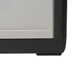 Garden Storage Cabinet with 1 Shelf Black and Grey - Low Angle
