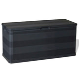 Garden Storage Box Black 117x45x56 cm