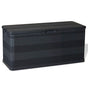 Garden Storage Box Black 117x45x56 cm