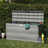 Garden Storage Box Grey 117x45x56 cm - Side View