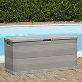 Garden Storage Box Grey 117x45x56 cm - 45-Degree Angle