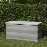 Garden Storage Box Grey 117x45x56 cm - Rear View