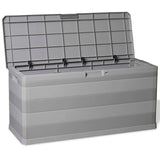 Garden Storage Box Grey 117x45x56 cm - Close-Up Angle
