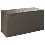 Garden Storage Box Brown 120x56x63 cm PP Rattan