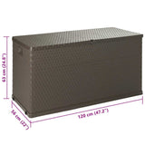 Garden Storage Box Brown 120x56x63 cm PP Rattan - Extra Image