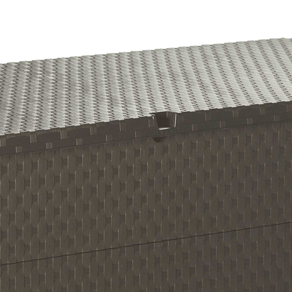 Garden Storage Box Brown 120x56x63 cm PP Rattan