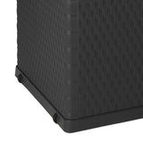 Garden Storage Box Anthracite 120x56x63 cm PP Rattan - Low Angle