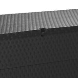 Garden Storage Box Anthracite 120x56x63 cm PP Rattan