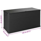 Garden Storage Box Anthracite 120x56x63 cm PP Rattan