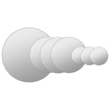 7 Piece Wall Mirror Set Round Glass - 45-Degree Angle