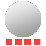 7 Piece Wall Mirror Set Round Glass - Rear View