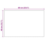 Wall Mirror 60x40 cm Rectangular Glass - Low Angle