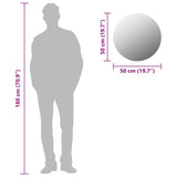 Wall Mirror 50 cm Round Glass - Low Angle