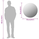Wall Mirror 70 cm Round Glass - Low Angle