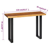 Console Table Solid Suar Wood 110x35x75 cm - Close-Up Angle