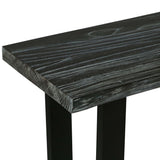 Console Table Solid Mindi Wood 110x35x75 Cm Grey - Top-Down View