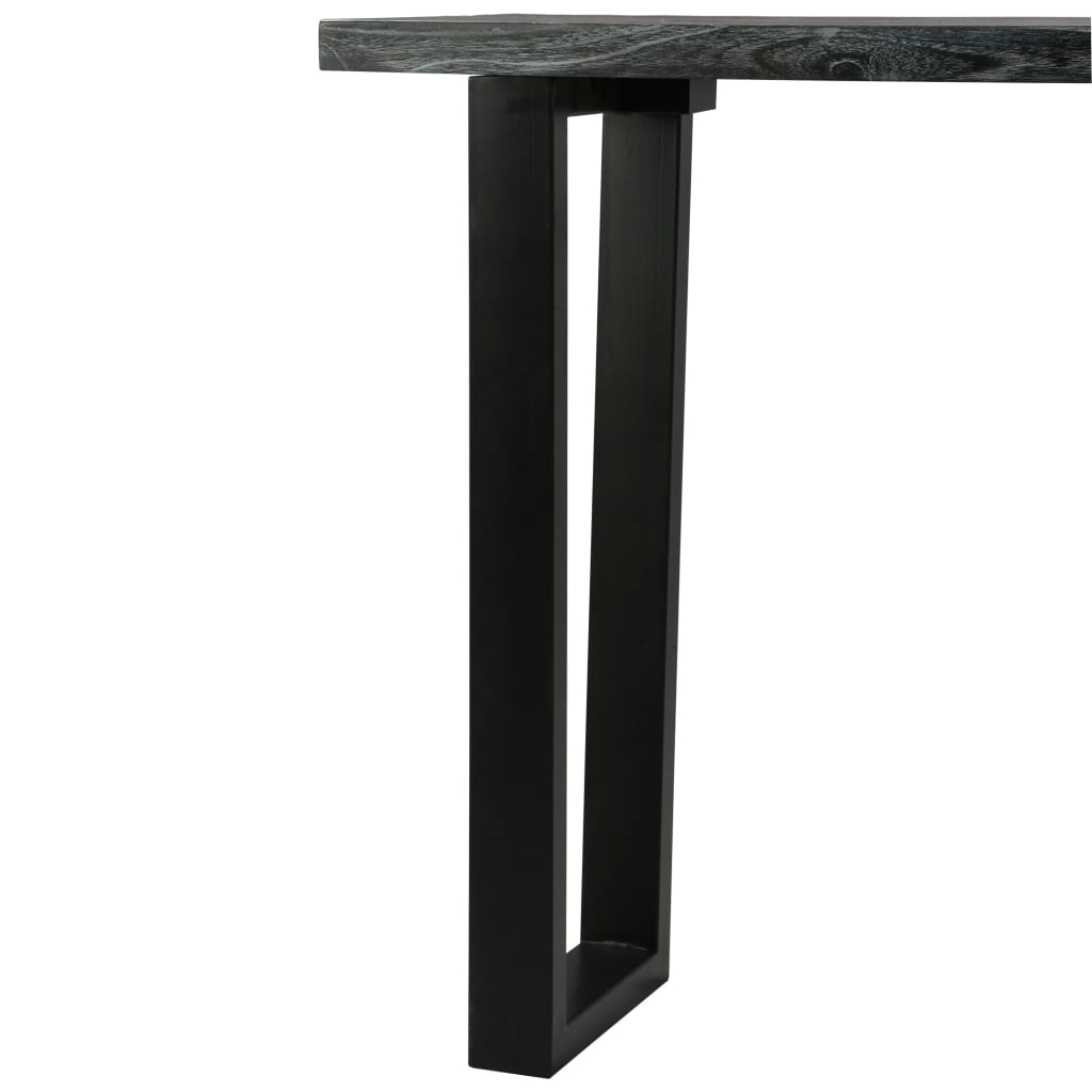 Console Table Solid Mindi Wood 110x35x75 Cm Grey