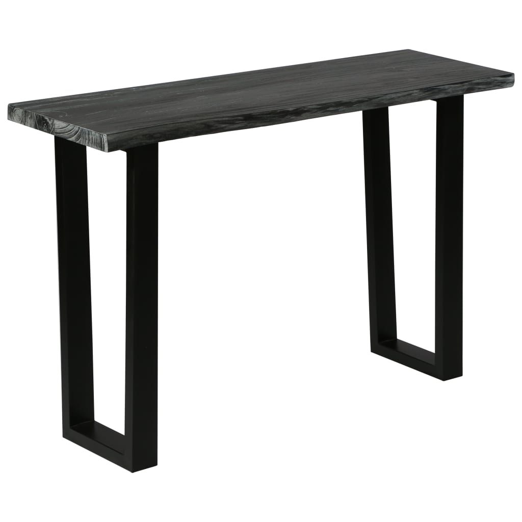 Console Table Solid Mindi Wood 110x35x75 Cm Grey