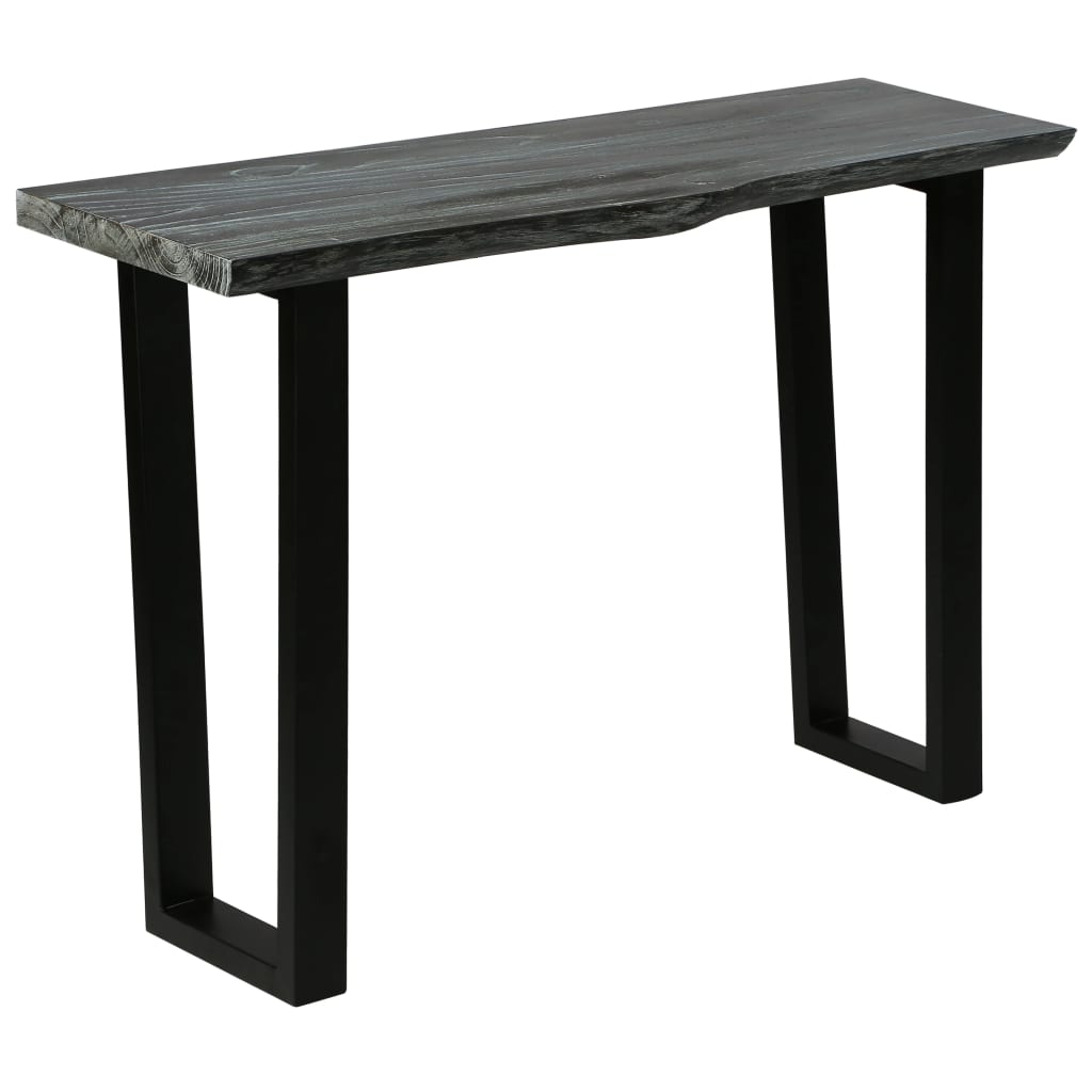 Console Table Solid Mindi Wood 110x35x75 Cm Grey