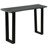Console Table Solid Mindi Wood 110x35x75 Cm Grey - Extra Image
