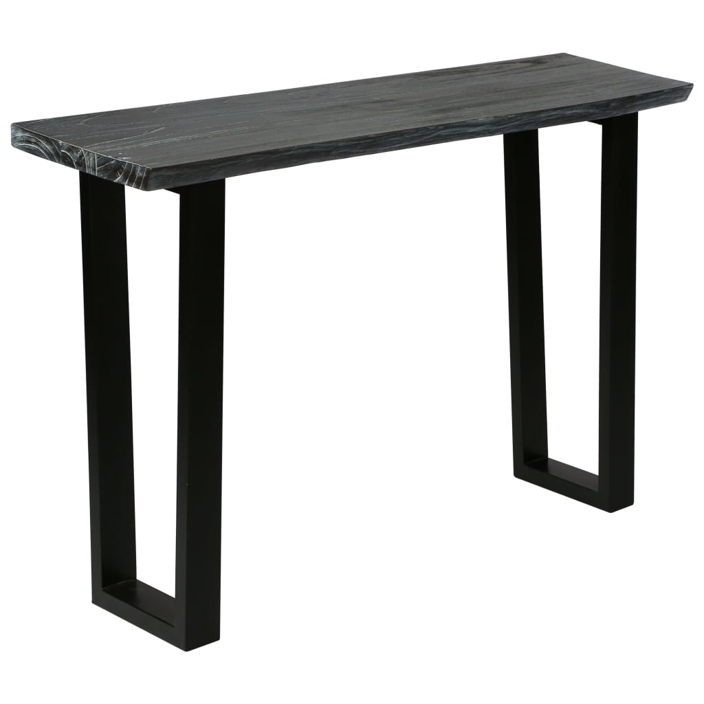 Console Table Solid Mindi Wood 110x35x75 Cm Grey
