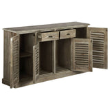 Sideboard Solid Mindi Wood 145x32.5x77 cm