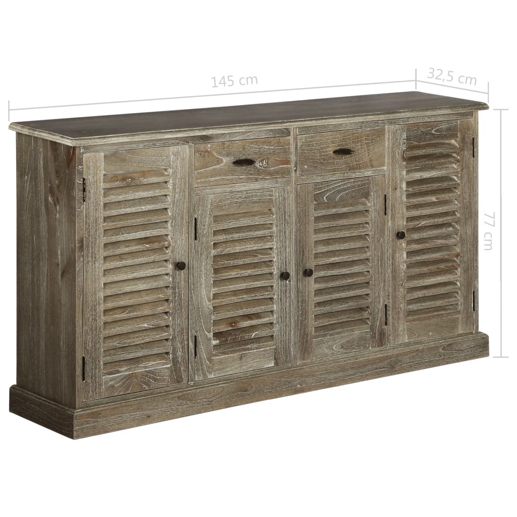Sideboard Solid Mindi Wood 145x32.5x77 cm