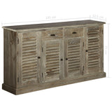 Sideboard Solid Mindi Wood 145x32.5x77 cm - Extra Image