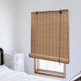 Roller Blind Bamboo 100x220 cm Brown
