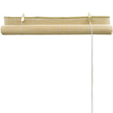 Roller Blind Bamboo 100x220 cm Natural - Top-Down View