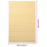 Rug Bamboo 100x160 cm Natural