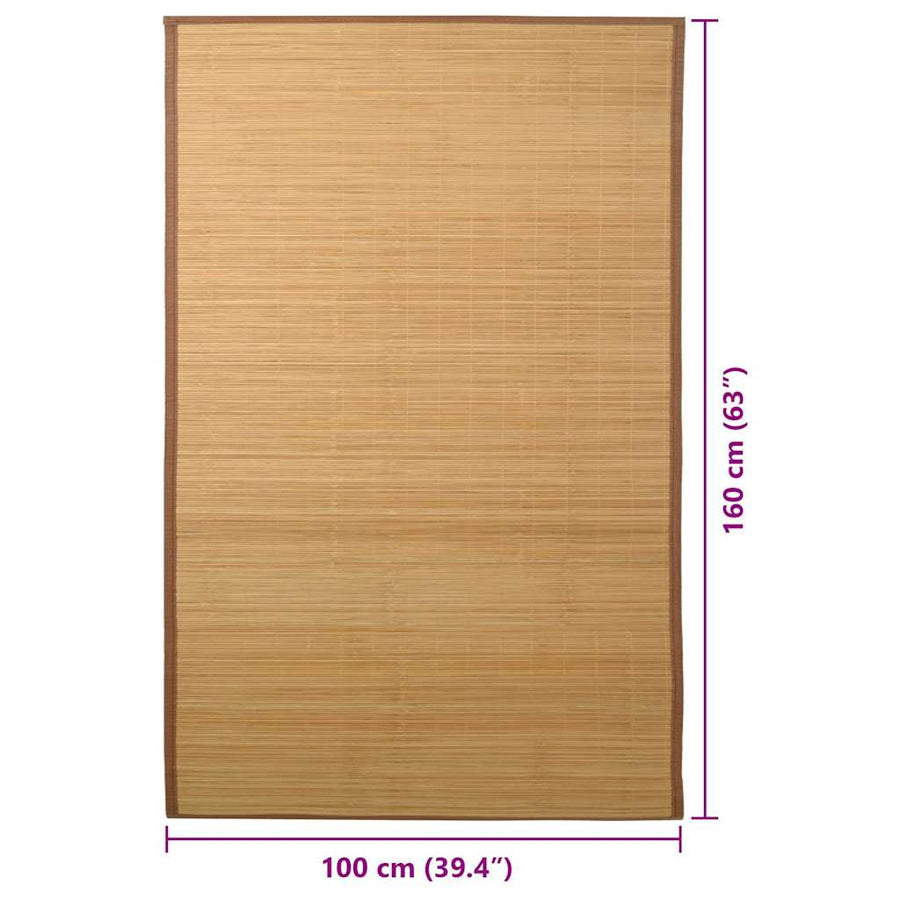 Rug Bamboo 100x160 cm Brown