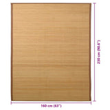 Rug Bamboo 160x230 cm Brown
