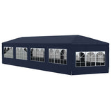 Garden Marquee 3x12 m Blue - Rear View