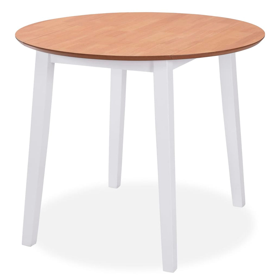 Dining Set 3 Pieces MDF and Rubberwood White