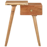 Bedside Table Solid Acacia Wood 45x32x55 Cm - Front View