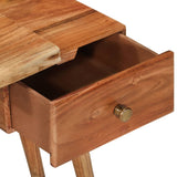 Bedside Table Solid Acacia Wood 45x32x55 Cm - Top-Down View