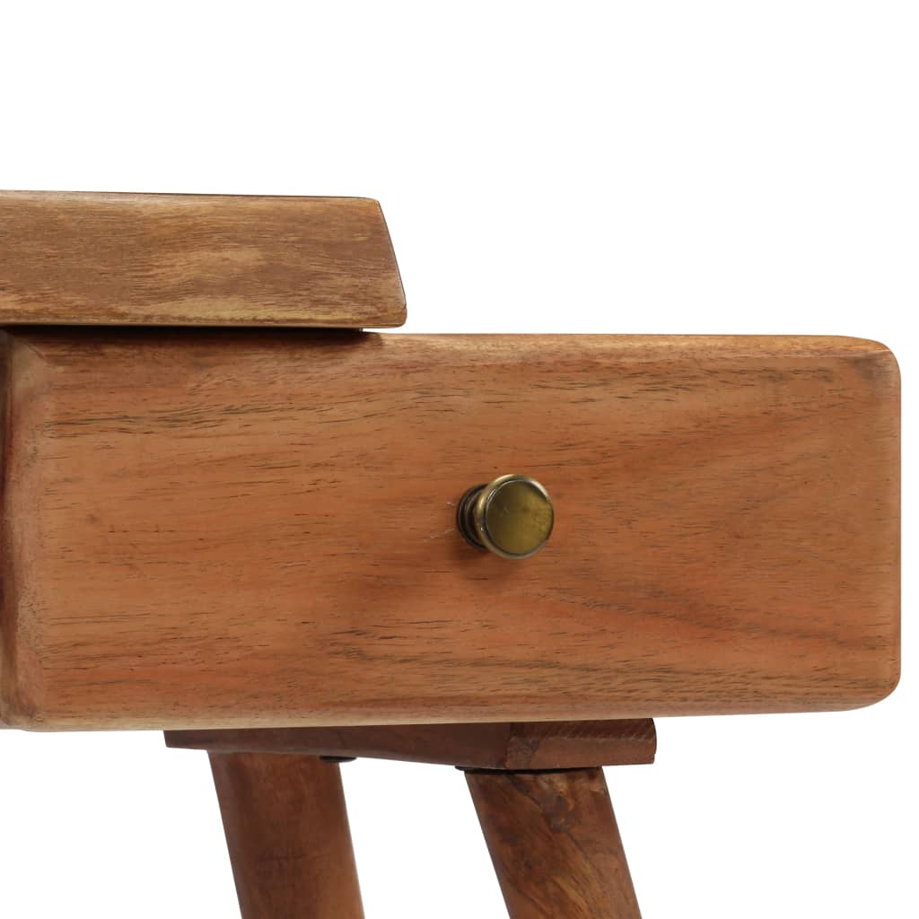Bedside Table Solid Acacia Wood 45x32x55 Cm