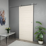 Sliding Door Hardware Kit 183 cm Stainless Steel Silver - Side View