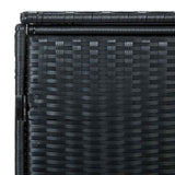 Double Wheelie Bin Shed Poly Rattan Black 148x80x111 cm - Extra Image