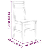 Dining Chairs 2 pcs Solid Acacia Wood - Close-Up Angle