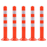 Traffic Control Bollards 5 pcs Plastic 75 cm
