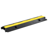 Cable Protector Ramps 2 pcs 1 Channel Rubber 100 cm - Front View