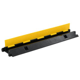 Cable Protector Ramps 2 pcs 1 Channel Rubber 100 cm - Side View