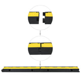 Cable Protector Ramps 2 pcs 1 Channel Rubber 100 cm - Top-Down View