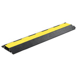 Cable Protector Ramps 4 pcs 2 Channels Rubber 101.5 cm - Front View