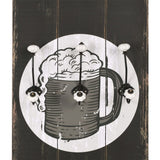 Wall-mounted Coat Rack with 6 Hooks 120x40 cm - Top-Down View